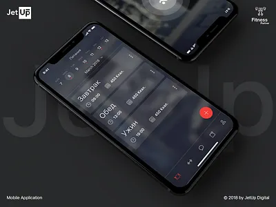 Fitness Partner app design digital fitness ios iphone iphonex jetup mobile ui ux