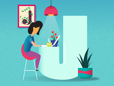 J is for job 36daysoftype design illustration letter type vector