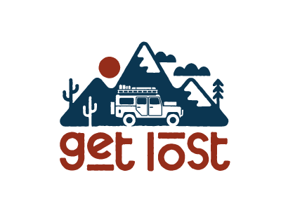 get lost logo color design illustrator logo