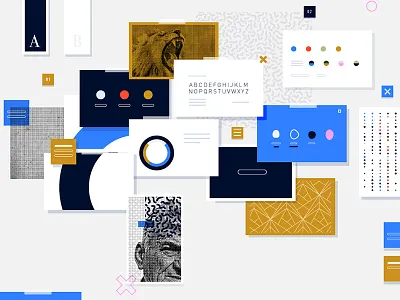 Branding branding design illustrator process shapes simple
