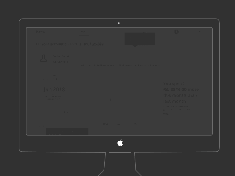 Wireframes for a net-banking redesign project banking custom experience human interface personalized redesign suggestions ux ux design wire frame wireframe