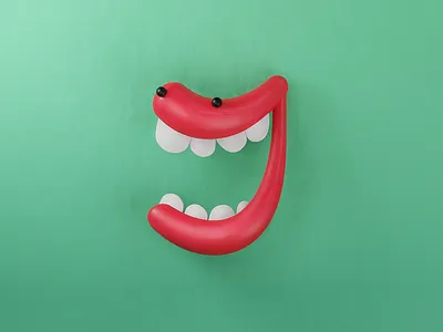 36 days of type - J 36 days of type 36daysoftype character j lips pink smile teeth typography