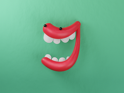 36 days of type - J 36 days of type 36daysoftype character j lips pink smile teeth typography