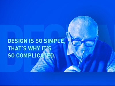 Quote2 blue design flat illustration ios paul quote rand typography ui ux