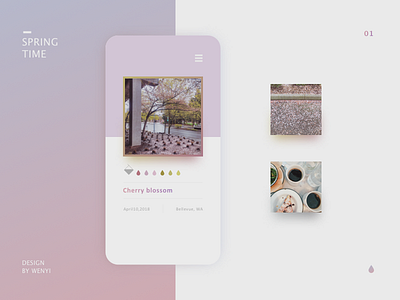 Spring Time app colour graphic mobile spring ui visual