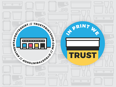 Trust Stickers cmyk illustration sticker design stickers typography