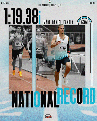 Poster For A National Record adobe graphic design illustration photoshop running sports illustration sports poster