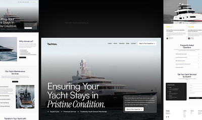 Yacht Website Design figma landing page framer landing page landing page ui ui website design yacht yacht landing page yacht website