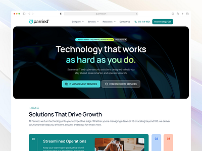 Parried.com landing page redesign it landing page landingpage ui ui design uiux ux