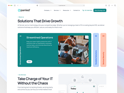 Parried.com landing page redesign cool design it landing page landingpage ui ui design uiux uiux design