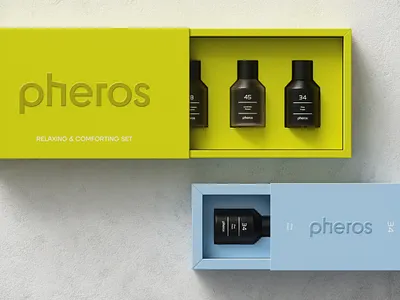 Pheros 3d architecture branding candle diffuser label logo minimal packaging design scent