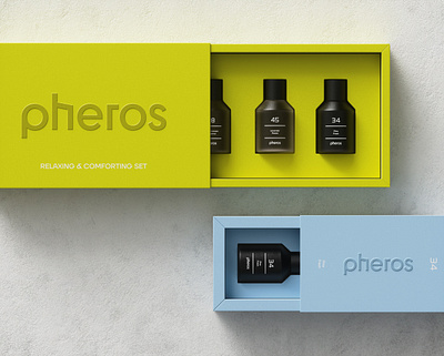 Pheros 3d architecture branding candle diffuser label logo minimal packaging design scent