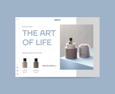 Pheros 3d architecture branding candle diffuser label logo minimal packaging design scent