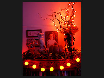 Girl composition halloween halloween decor lighting