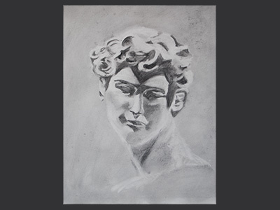 David charcoal drawing david