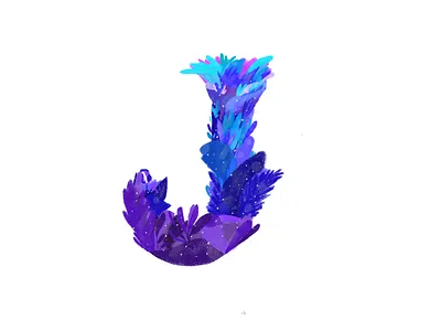 J. Jungle 36 days of type botanical design illustration jungle type