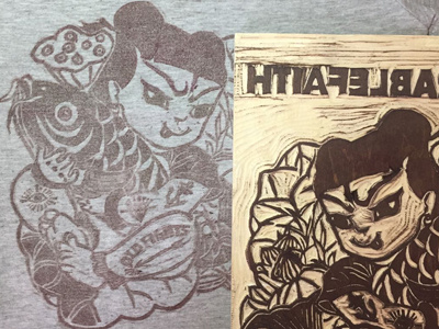 Lucky kid engraving tshirt