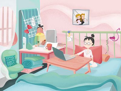 A Solitary Girl's Room illustration