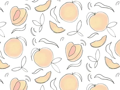 Peach pattern design graphic design illustration pattern