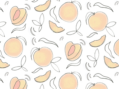 Peach pattern design graphic design illustration pattern