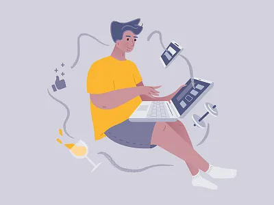 User profile 1 airtasker character illustration poster professional profile series user