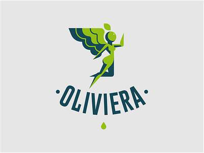 Oliviera design girl label logo olive olive oil