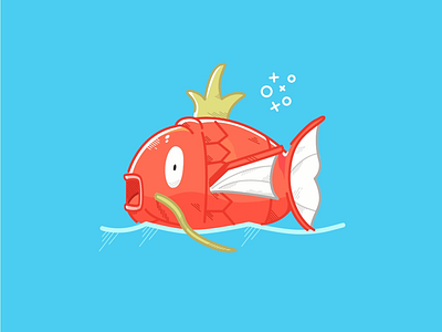 Magikarp Illustration design details fish fun graphics illustration lineart lines magikarp pokemon vector vectorart