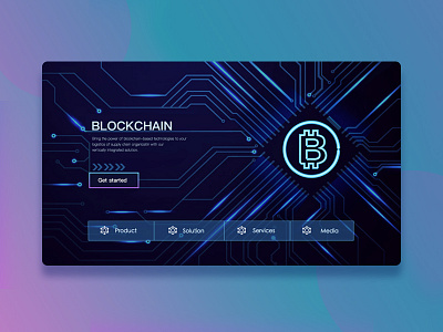 Blockchain black blockchain blue illustration interaction interface ui ux web