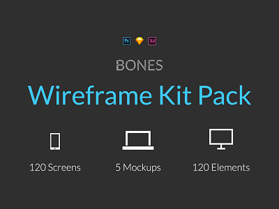 Bones Wireframe Kit Pack mockups templates ui