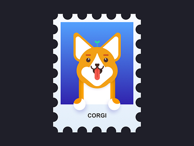 corgi corgi dog illustration