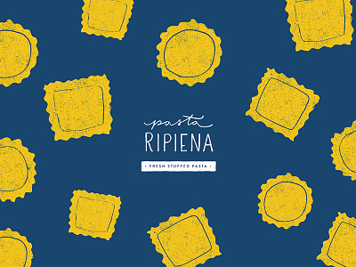 Pasta Ripiena branding fun hand drawn illustration italy lettering logo pasta restaurant