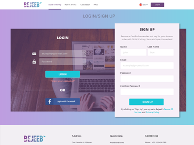 Login Signup Copy design login page signup ui website