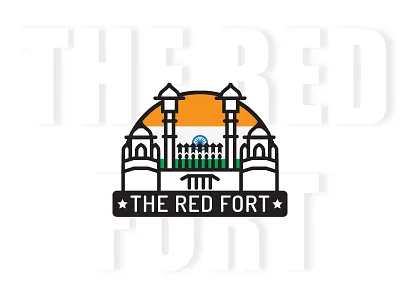 The Red Fort creative design flag flat idea india inspiration interaction logo logotype theredfort
