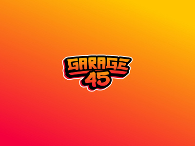 Garage 45 45 art branding cars drifting garage gradient kenvelo kenveloart logo miami type