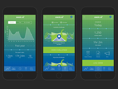 Concept swimming fitness app fitness app mobile app ui ux