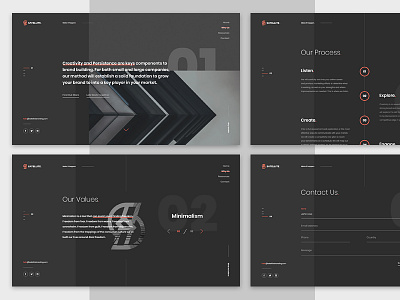 #6 - Satellite branding cosmic dark design flat gray homepage minimal space ui ux website