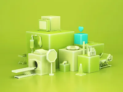 Santalucia Cubes 3d advertising art campaign cgi color production render visual