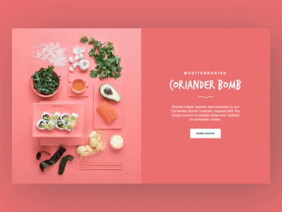 Website UI Animation animation design interactive sushi ui ux website