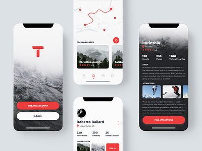Travio Mobile App Screens app clean concept dark design ios minimal mobile screen ui ux version