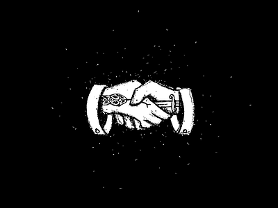 Deal deal hand handshake illustration ink knife snake