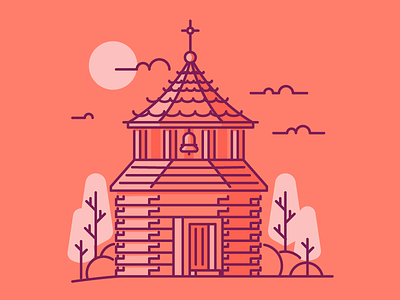 Bell Tower architecture bell bell tower church tower graphic design illustration tower wood