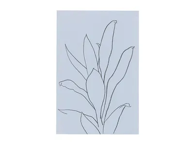 'I've sat and I've watched an ice age thaw' blue davidcallow drawing leaf leaves line organic plant