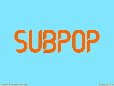 Subpop graphic design letters logotype type typography