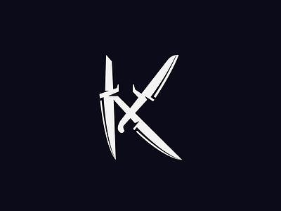 K for Knives 36 days of type blade illustration k knife knives logo minimalist type vector weapon