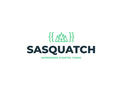 Sasquatch code design forest green logo logotype sasquatch trees twig wordpress