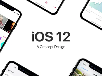 iOS 12 - concept design - cover concept icons imessage ios 12 machine learning music photos stocks