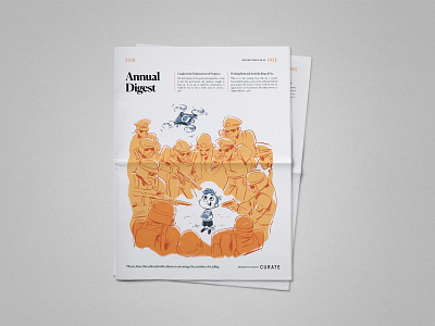 2018 Annual Digest content design editorial layout newspaper print writing