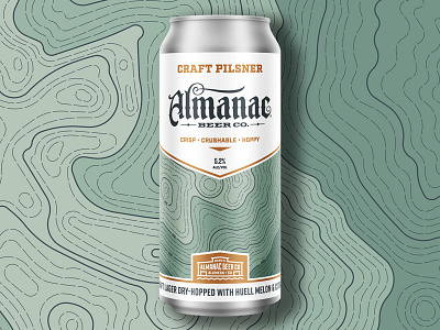 Craft Pilsner almanac beer can dan kuhlken dkng dkng studios map nathan goldman packaging san francisco topography