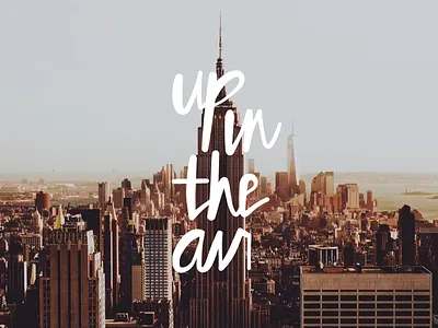 Up In The Air album art hand lettering lettering script typography