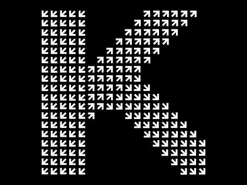 K 36daysoftype animation arrows k letter letterk letters ociostudio type